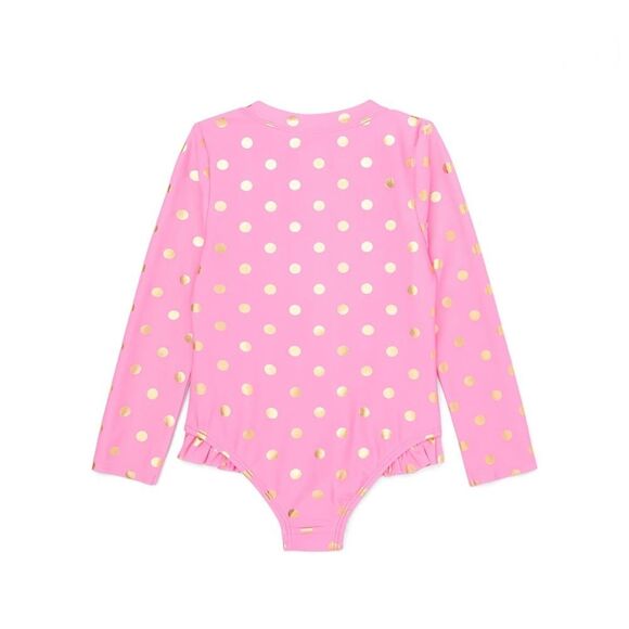 Baby Toddler Girl Zip Rash Guard One-Piece Swimsuit, Size 18M - Picture 6 of 6